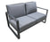 Eden Double Aluminium Lounge - Charcoal