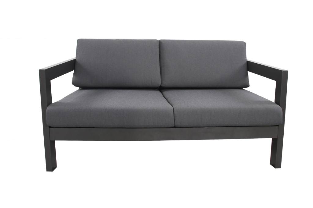 Eden Double Aluminium Lounge - Charcoal