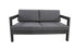 Eden Double Aluminium Lounge - Charcoal