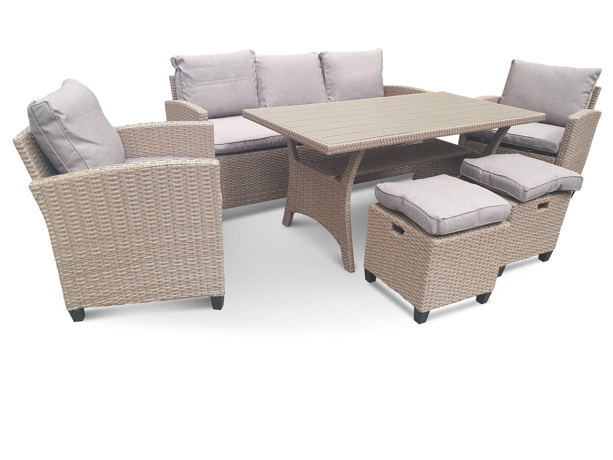 Apollo 7 Seat Outdoor Lounge & Dining Setting — Bare Outdoors